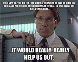 Office Space Time Sheets