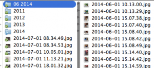 now all pics from one month are in one folder