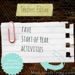 September fave start of year activities