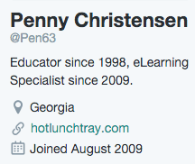Twitter Profile educational blogs