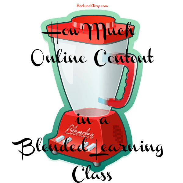 How much online content in a blended learning class