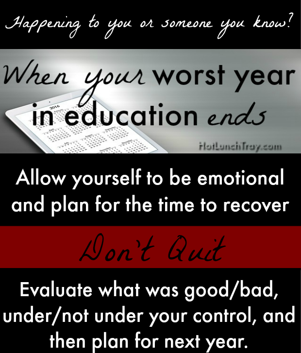 at the end of your worst year in education