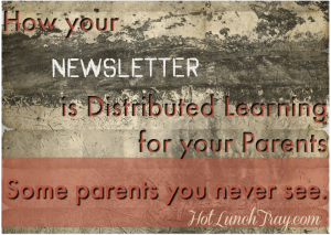 Newsletter Distributed Learning for Parents