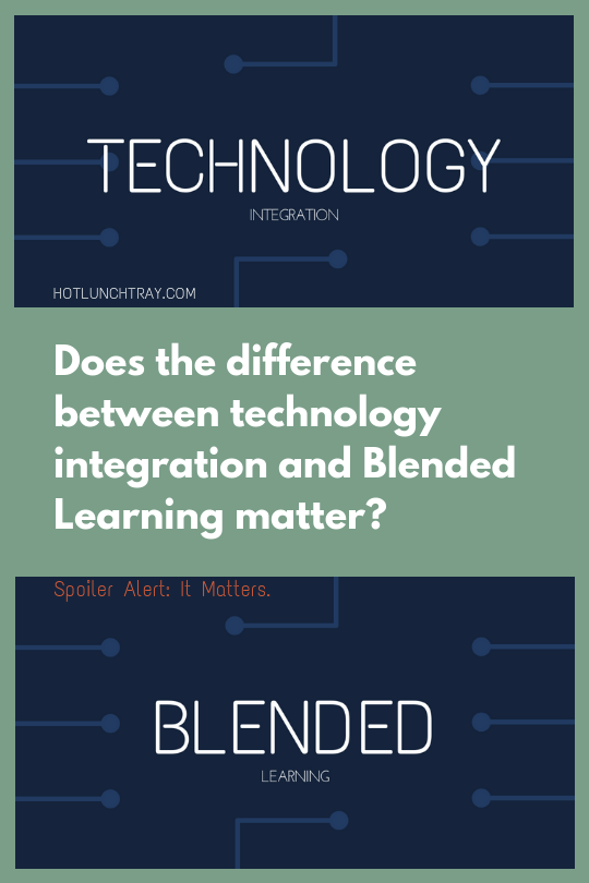 difference between technology integration and Blended Learning 