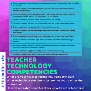Teacher Technology Competencies