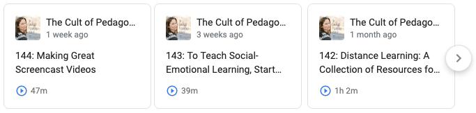 Cult of Pedagogy Podcast Link
