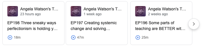 Angela Watson's Podcast Link