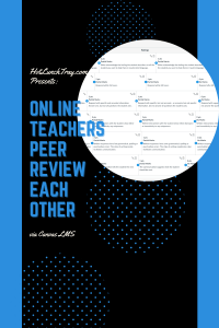 Online Teacher Peer Review Each Other